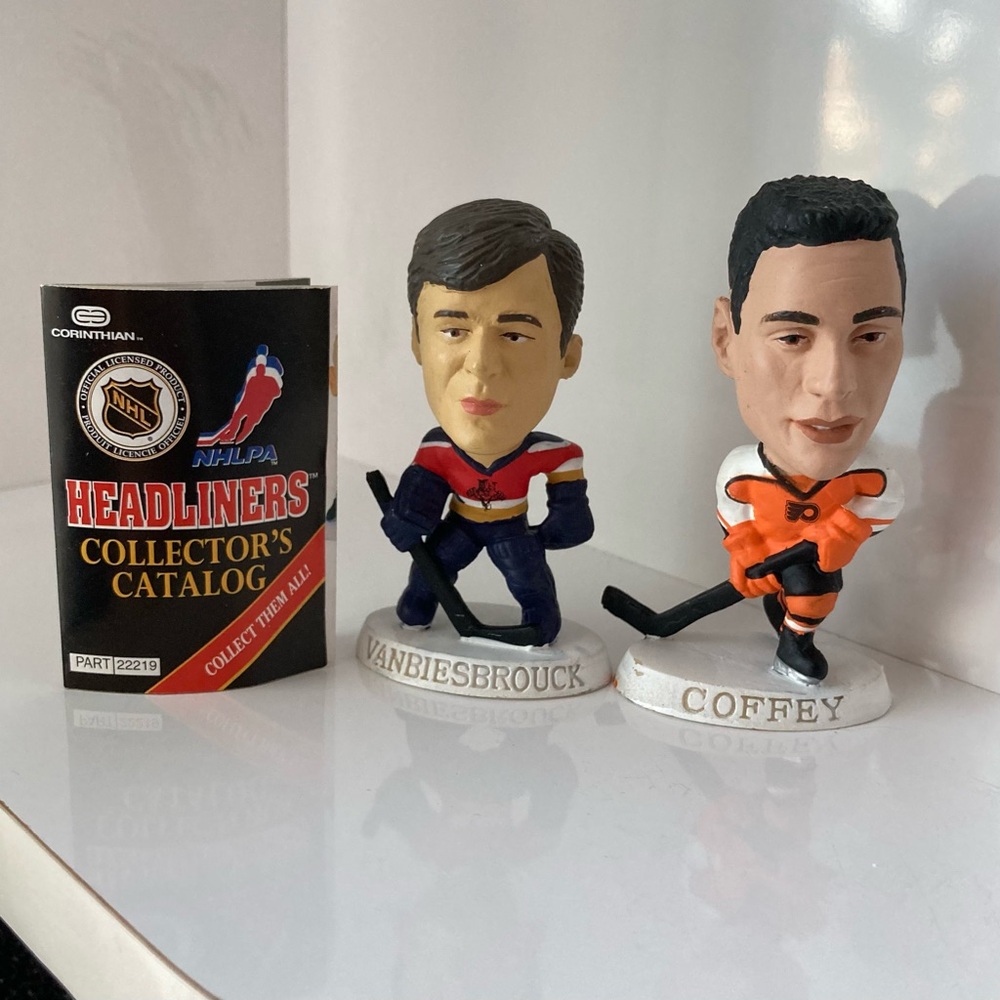 NHL Headliners Hockey Figures by Corinthian, 1997, VANBIESBROUCK, COFFEY